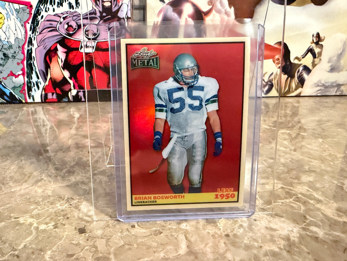 2026 Leaf Metal Football Brian Bosworth 1950 Red Prismatic 1/1