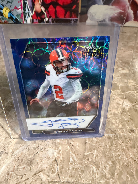 2026 Leaf Metal Football Johnny Manziel Auto Pink Kaleidoscope 2/4