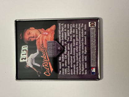 Cal Ripken Jr. Metallic Impressions Iron Oriole 10 Card Set w/ Tin