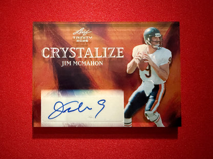 Jim McMahon 2026 Leaf Trinity Football Crystalize Auto Gold True 1/1 SSP