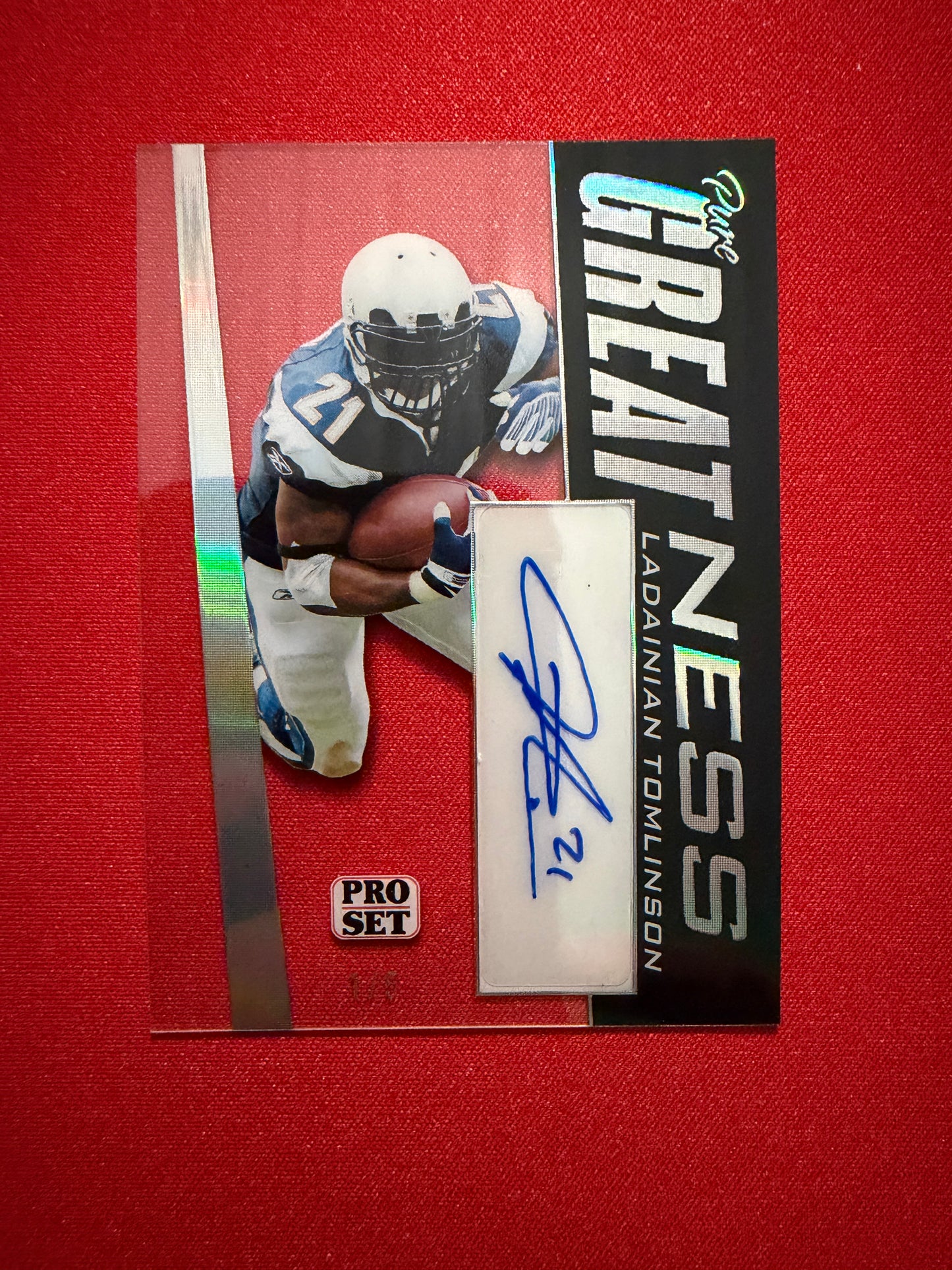 2026 Leaf Pro Set Metal Ladainian Tomlinson Pure Greatness Auto 1/5 Bookens