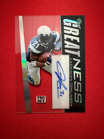 2026 Leaf Pro Set Metal Ladainian Tomlinson Pure Greatness Auto 1/5 Bookens