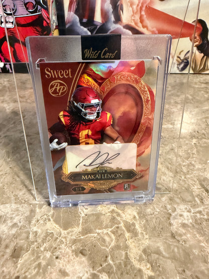Makai Lemon 2026 Wild Card Wild Art 1/1 Auto 2-Card Lot