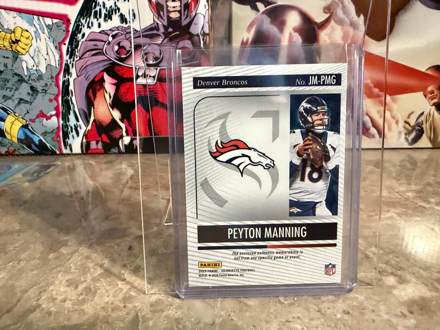Peyton Manning 2025 Panini Silhouette Jumbo Memorabilia Nike Swoosh Patch /10