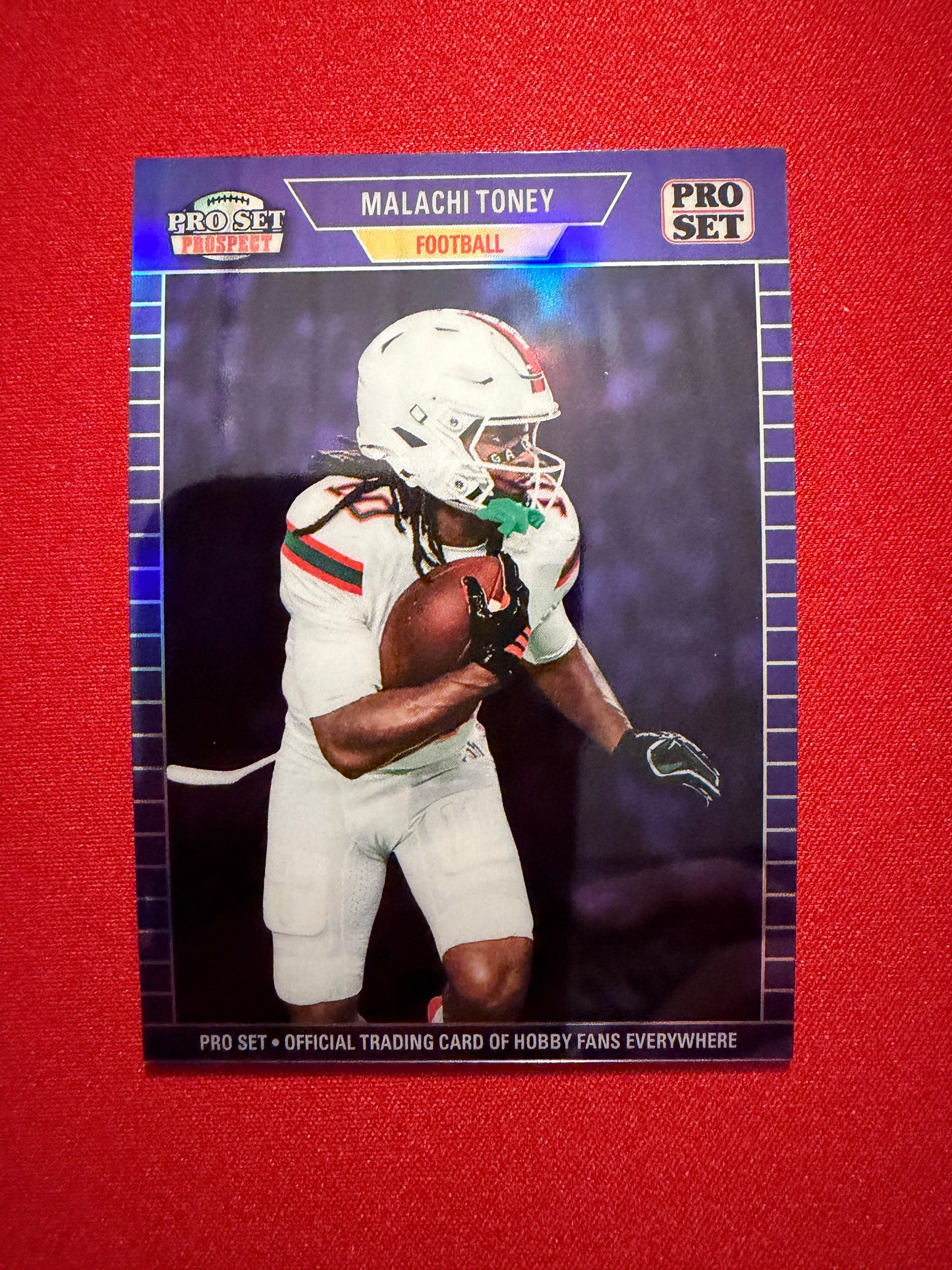 Malachi Toney 2026 Leaf Pro Set Metal Football 1989 Purple /7