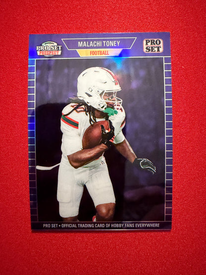 Malachi Toney 2026 Leaf Pro Set Metal Football 1989 Purple /7