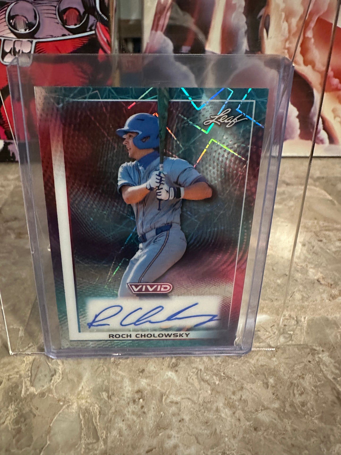 Roch Cholowsky 2026 Leaf Vivid Teal Lazer AUTO 1/35 UCLA Bruins