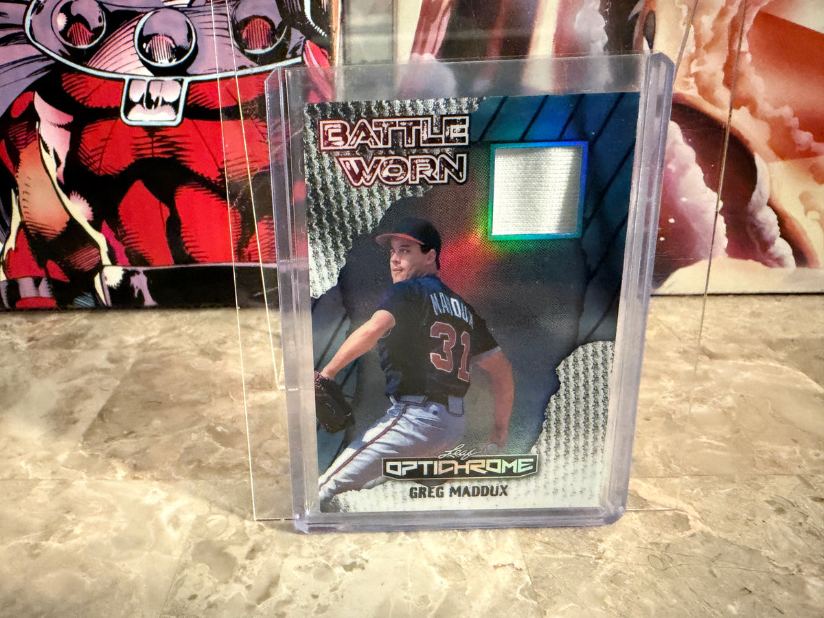 Greg Maddux 2025 Leaf Optichrome Baseball Battle Worn Game-Used Patch /7