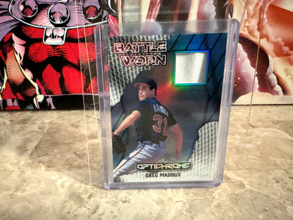 Greg Maddux 2025 Leaf Optichrome Baseball Battle Worn Game-Used Patch /7