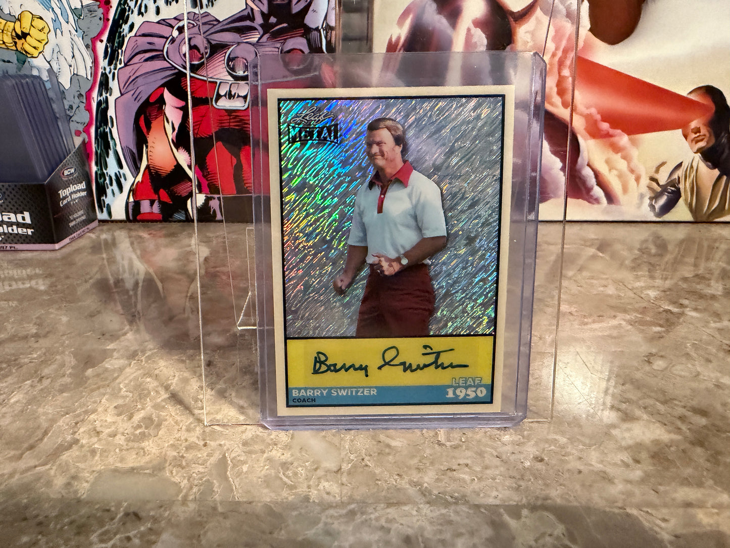 2026 Leaf Metal Football Barry Switzer 1950 Auto Silver Shimmer 1/1