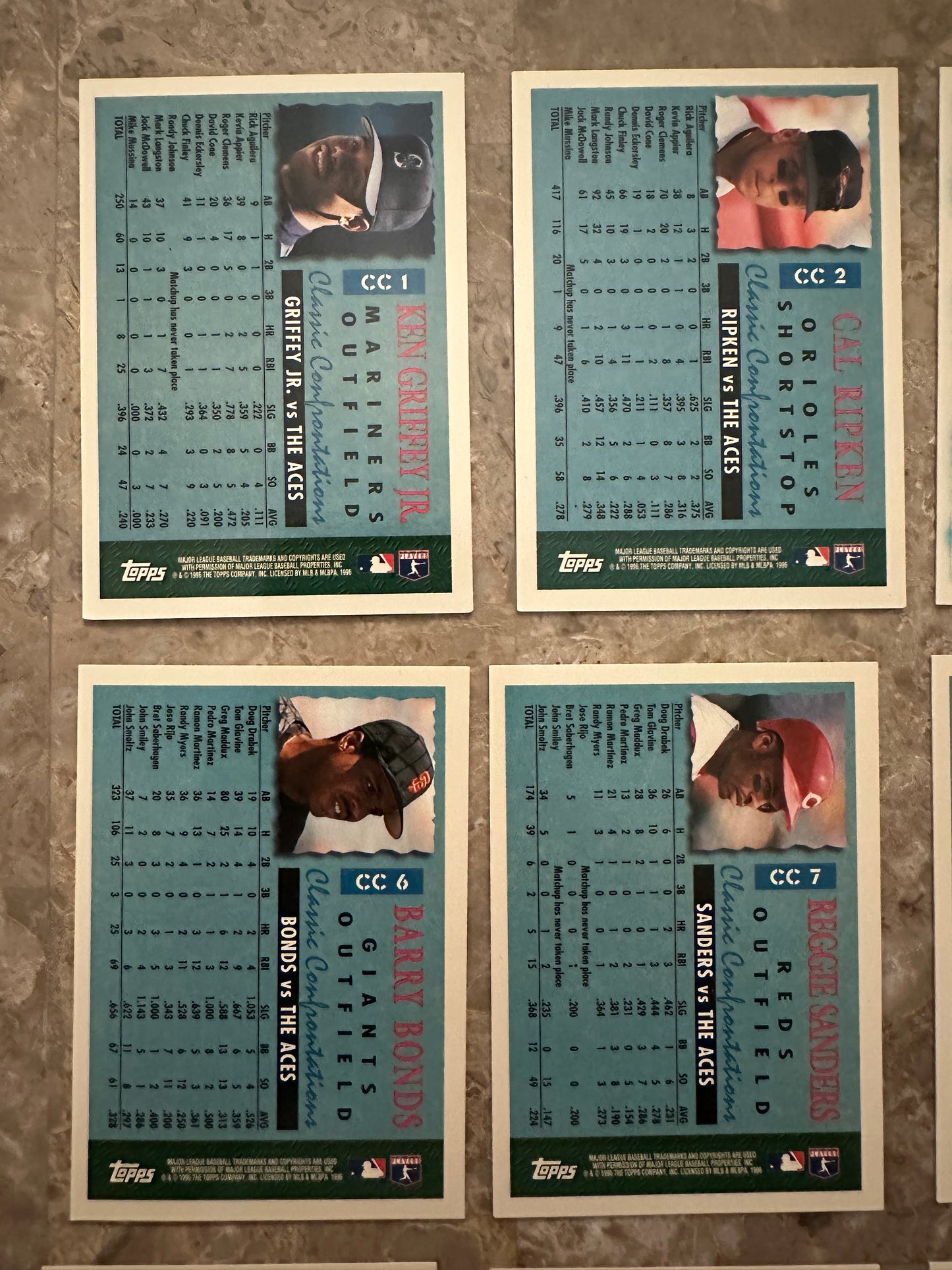 1996 Topps Classic Confrontations Full Set (15 card set)