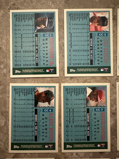 1996 Topps Classic Confrontations Full Set (15 card set)