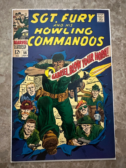 Sgt Fury #56 FN- 5.5 (Marvel Comics 1968)