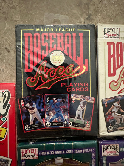 Baseball Aces/Baseball Rookies Playing Cards (Bicycle 1991-94) - 6 Packs Sealed