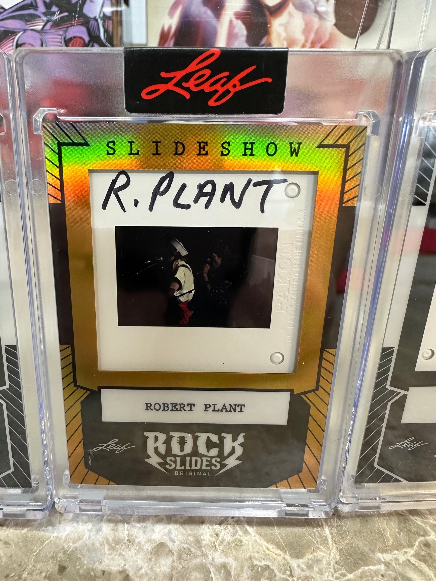 2026 Leaf Slideshow ROBERT PLANT Led Zeppelin Metal /25 + 3 Base 4-Slide LOT