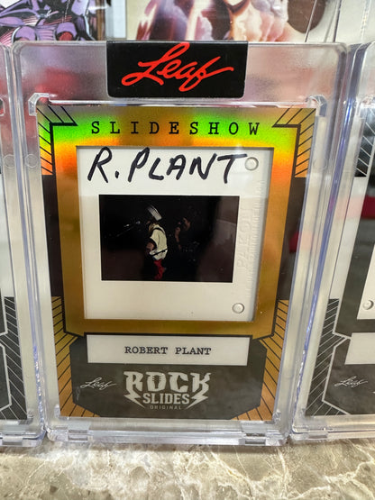 2026 Leaf Slideshow ROBERT PLANT Led Zeppelin Metal /25 + 3 Base 4-Slide LOT