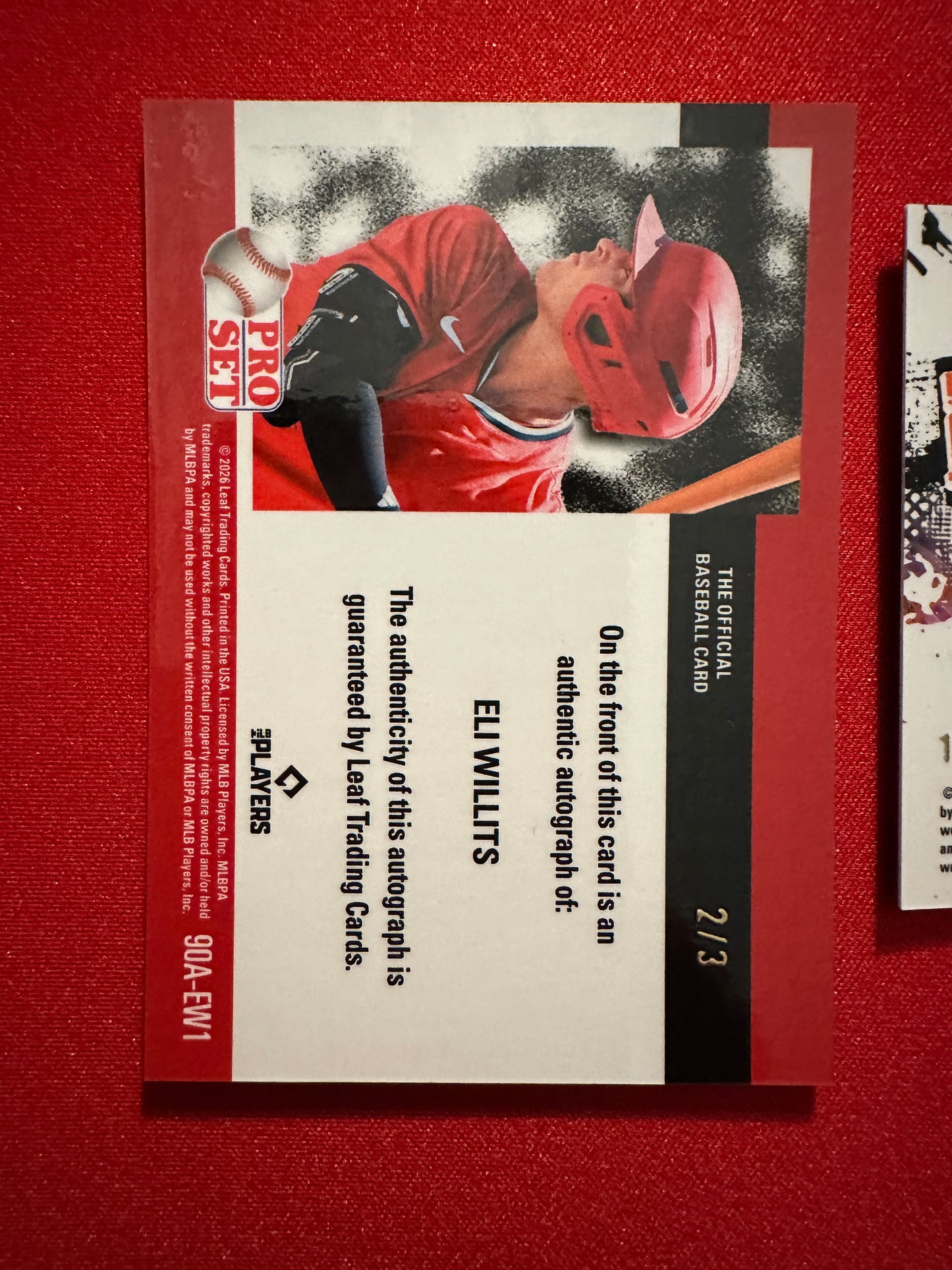 Eli Willits 2026 Pro Set Metal /2 Frenetic, /3 Green AUTO & /6 Lazer Lot - Nats