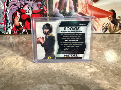 2026 Leaf Trinity Brady Smigiel Rookie Auto Memo Metal Multicolor Patch /6