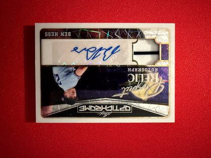 Ben Hess 2025 Leaf Optichrome Baseball Prospect Relic Auto 10/10 Bookend