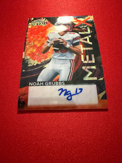 2026 Leaf Metal Noah Grubbs Auto Metal X Red Flood Super Prismatic 1/1