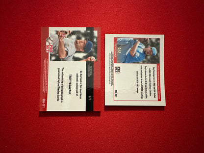 Trey Yesavage 2026 Pro Set Metal 1/1 Red Lazer AUTO & 1989 Mini Black /2 Lot - Blue Jays