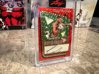 Conor McGregor 2026 Leaf Signature Series 50s Series Auto Red Flood Super 1/1
