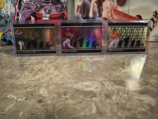 2026 Pro Set NIL Lot Justin Lebron /6 TWO 1/1s Flora Super Prismatic Appenzeller