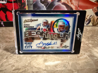 Julian Edelman 2026 Leaf City of Champions Heart of the City Auto Blue /25