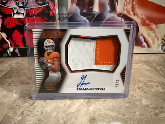 George MacIntyre 2026 Leaf Trinity Football Rookie Auto Memorabilia Bronze /75