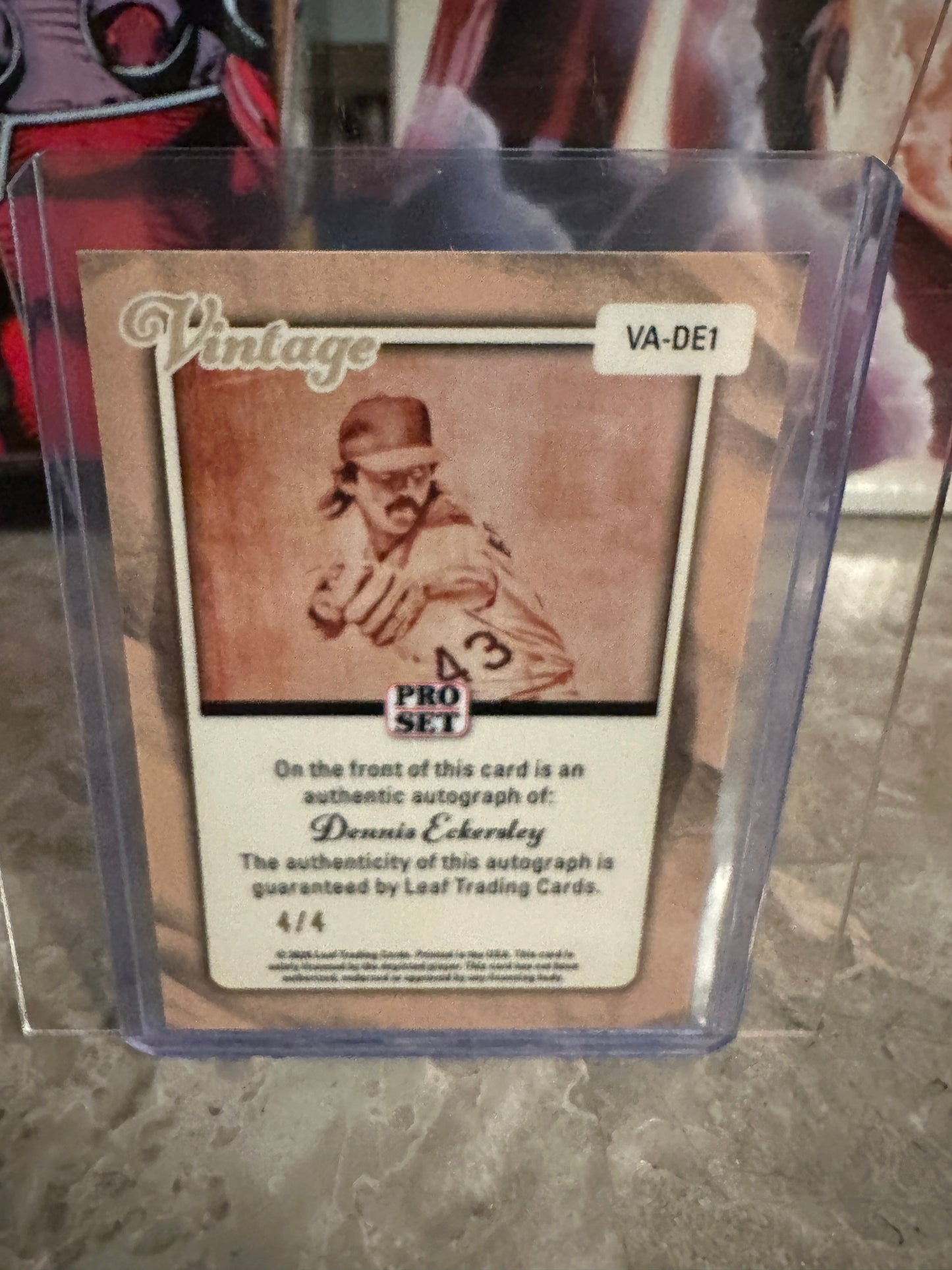 Dennis Eckersley 2026 Pro Set Vintage Orange AUTO 4/4 Athletics HOF Icon