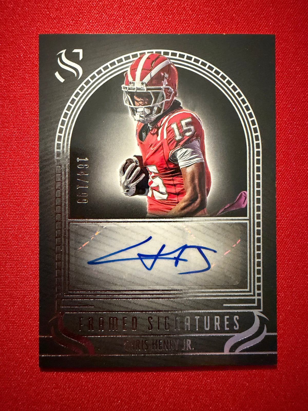 Chris Henry Jr. 2025 Panini Silhouette Football Framed Autographs Silver /199