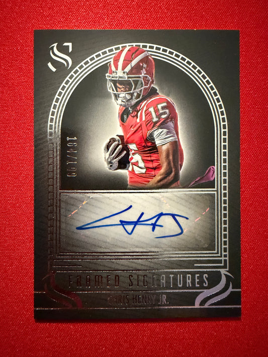 Chris Henry Jr. 2025 Panini Silhouette Football Framed Autographs Silver /199