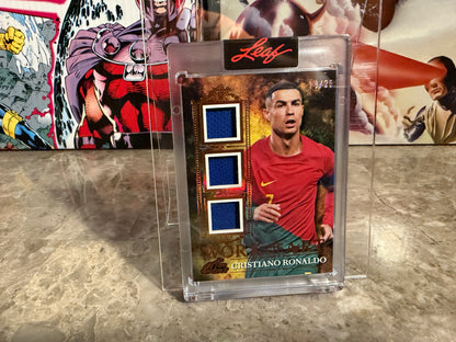 Christiano Ronaldo 2026 Leaf Art of Sport Work of Art Tri-Patch /25