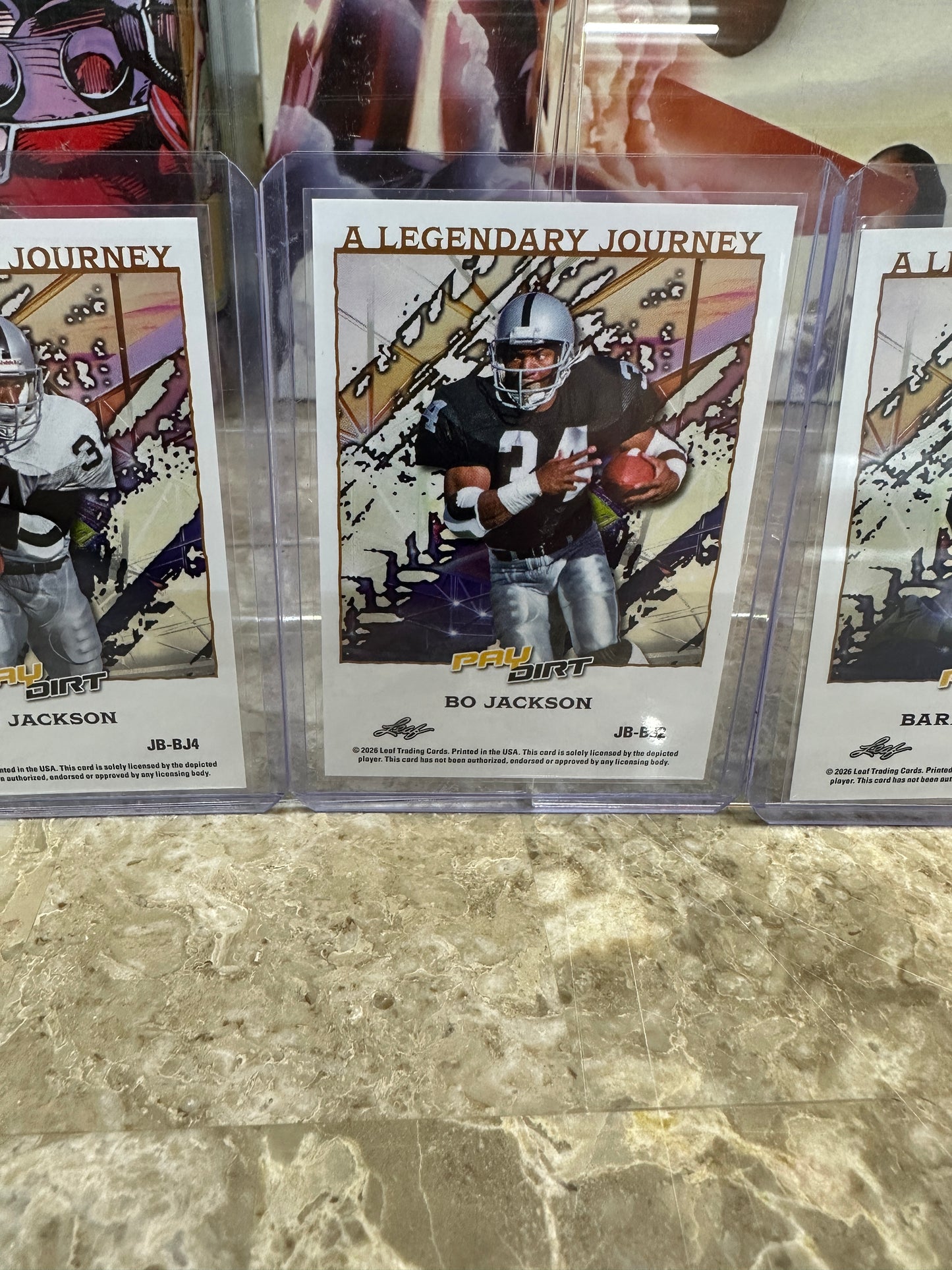 BO JACKSON & BARRY SANDERS 2026 Paydirt Legendary Journey Lot - /3, /30, /75