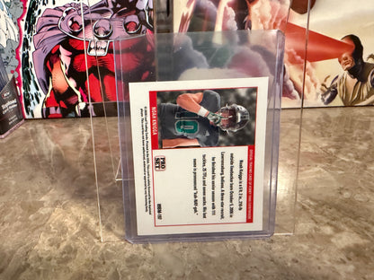 Noah Knigga 2026 Leaf Pro Set Metal Football 1989 Mini Blue /3
