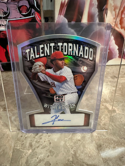 Kyson Witherspoon 2026 Leaf Pro Set Talent Tornado Silver Autograph /15