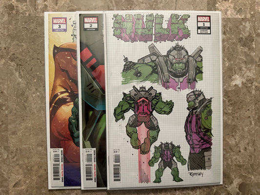 Hulk #1-3 Starter Set Design Variant 1:10 NM (2018 Marvel Comics)
