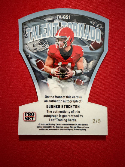2026 Leaf Pro Set Gunner Stockton Talent Tornado Auto Blue /5