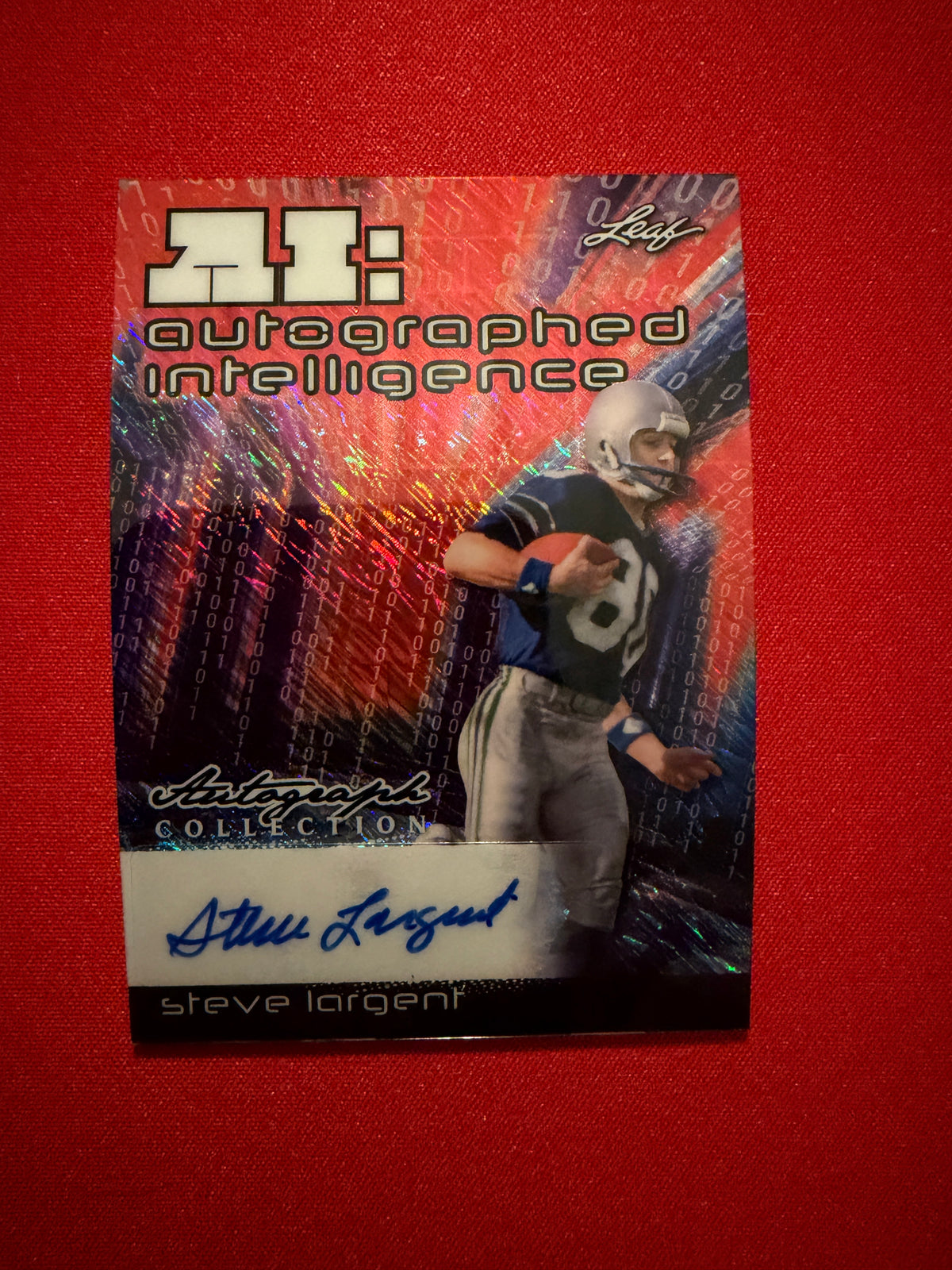 Steve Largent 2026 Leaf Autograph Collection Autographed Intelligence Red 1/1