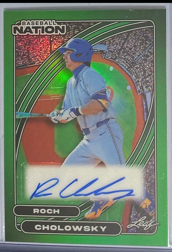 (2026/05/22) Roch Cholowsky Green Prismatic /5 Auto 2026 Leaf Baseball Nation