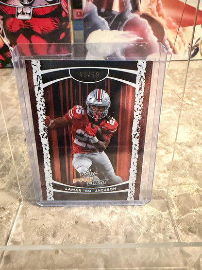Lamar "Bo" Jackson 2026 Leaf Paydirt Football Base Orange Parallel /99