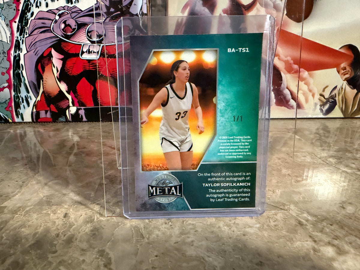 Taylor Sofilkanich 2026 Leaf Women of Sport Base Auto Gold Prismatic 1/1