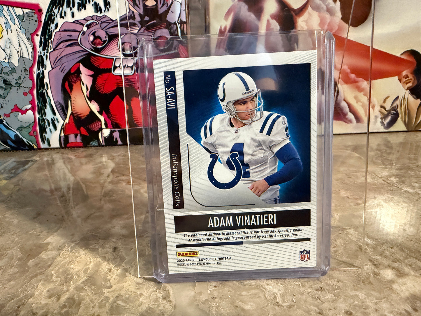 Adam Vinatieri 2025 Panini Silhouette Football Silhouette Autographs Patch Auto /99