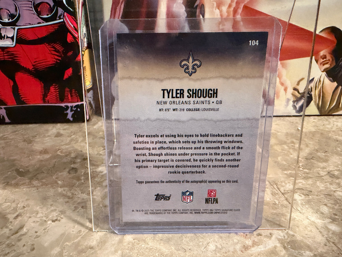 Tyler Shough 2025 Topps Signature Class Football Base Auto #104
