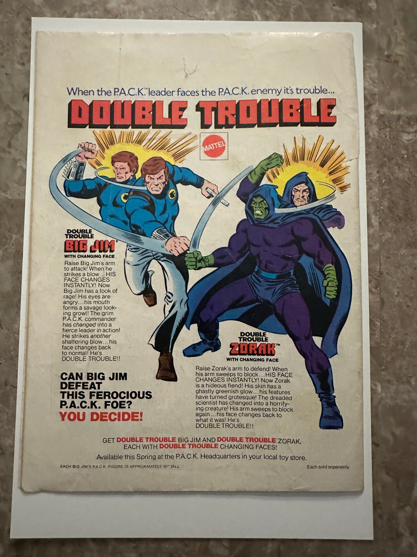 Big Jim's P.A.C.K. Comic Low Grade (Mattel 1975)