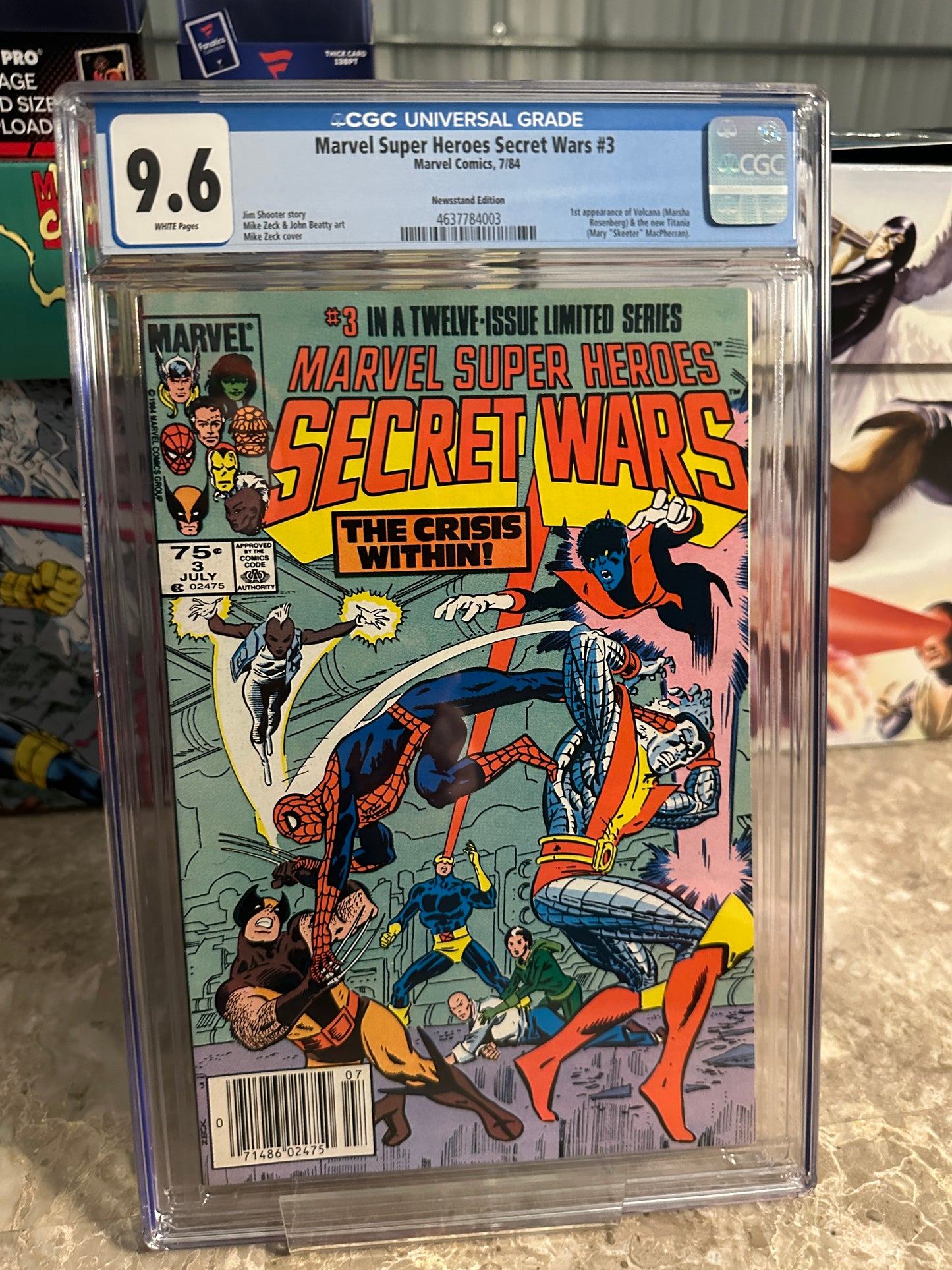 Marvel Super-Heroes: Secret Wars #3 Newsstand CGC 9.6 WP (1984) - New Case