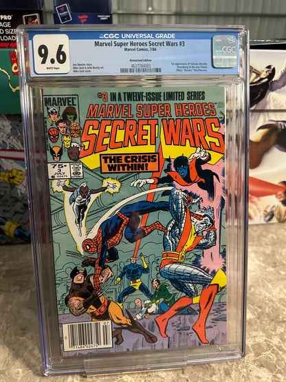 Marvel Super-Heroes: Secret Wars #3 Newsstand CGC 9.6 WP (1984) - New Case