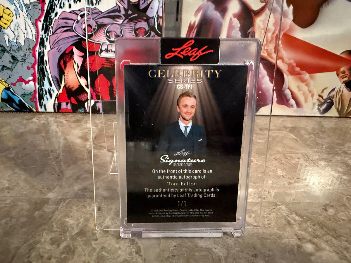 Tom Felton 2026 Leaf Signature Series Celebrity Series Auto Purple Crystal 1/1