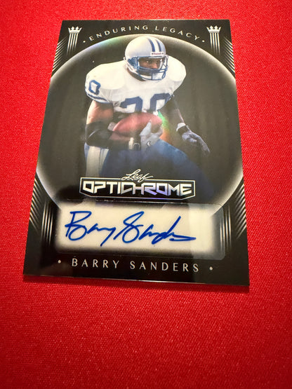 Barry Sanders 2026 Leaf Optichrome Football Enduring Legacy Auto Black 1/5