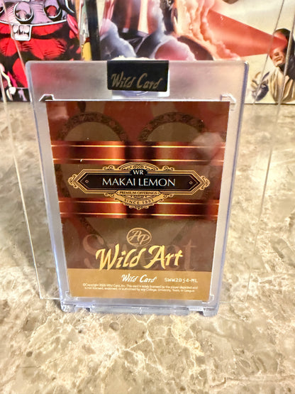 Makai Lemon 2026 Wild Card Wild Art 1/1 Auto 2-Card Lot